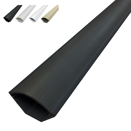 Electriduct Small Corner Duct 1150 Series Cable Raceway- 5ft x 20pcs- Black SRCD-1150-5-CASE-BK